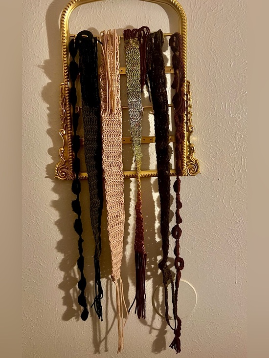 Accessories - Handmade Crochet Belts in Black, Beige, Brown, Olive, Earth tones